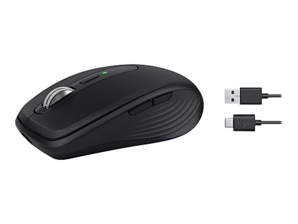 Logitech MX Anywhere 3S Compact Wireless Mouse 78percent Recycled Black 910  006928 - Office Depot