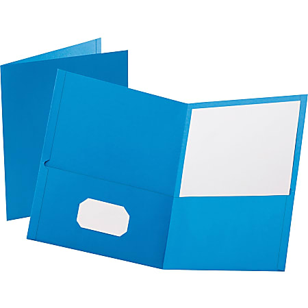 Office Depot Brand 2 Pocket Paper Folders Light Blue Pack of 25 - Office  Depot