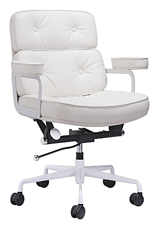 Zuo Modern Smiths Ergonomic High-Back Office Chair, White