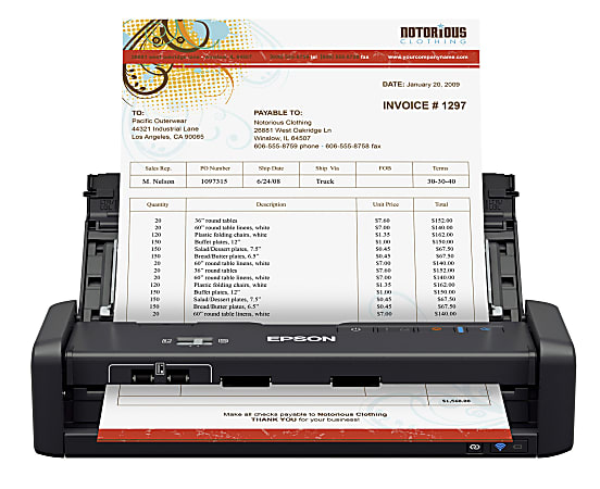 Epson® WorkForce® ES-300WR Wireless Color Document Scanner: Accounting Edition