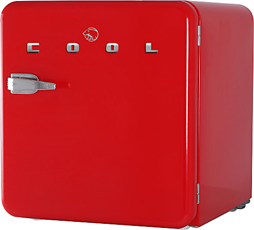 Commercial Cool Retro 1.6 Cu. Ft. Mini Refrigerator With Freezer, Red