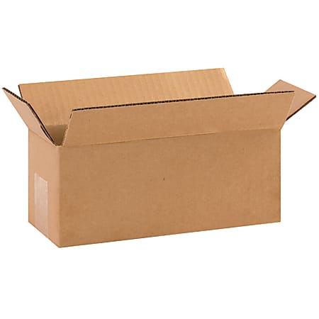 Partners Brand Long Corrugated Boxes, 10"L x 4"H x 4"W, Kraft, Pack Of 25