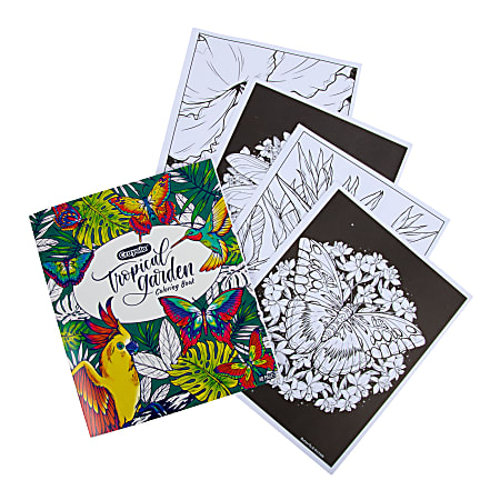 Crayola Tropical Garden Coloring Book, Adult Coloring Gift, 40 Pages