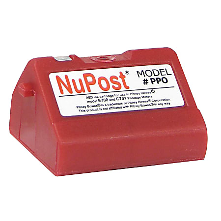 NuPost Remanufactured Postage Meter Red Ink Cartridge Replacement For Pitney Bowes 769-0,ODE700