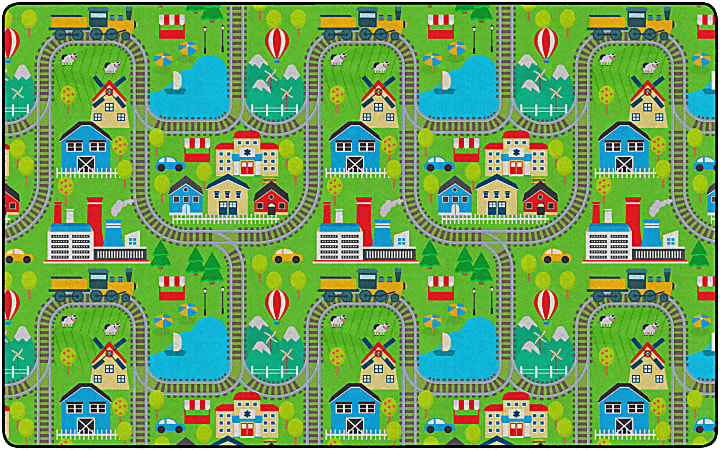 Flagship Carpets Train Ride Area Rug, 7'6"H x 12'W