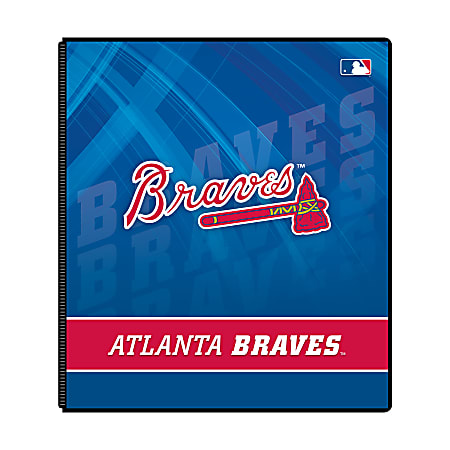 Markings by C.R. Gibson® Round-Ring Binder, 1" Rings, Atlanta Braves