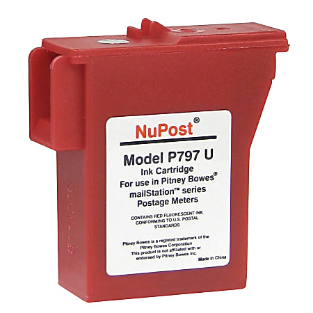 NuPost Remanufactured Postage Meter Red Ink Cartridge Replacement For Pitney Bowes 797-0, NPTK700