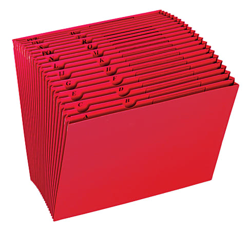 Office Depot&reg; Brand Open-Top Expanding File, A-Z Tabs, 21 Pockets, Assorted Colors (No Color Choice)
