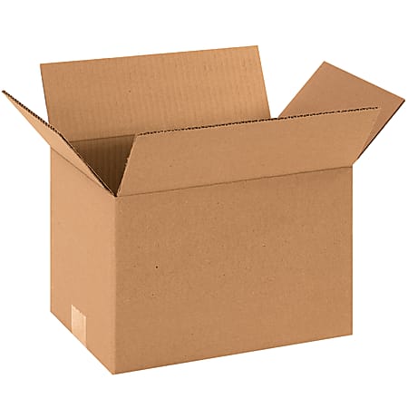 Partners Brand Corrugated Boxes, 12" x 8" x 8", Kraft, Pack Of 25