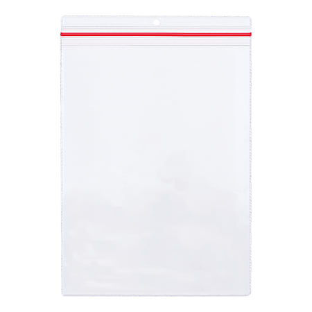 Partners Brand Industrial Zippered Job Ticket Holders, 9" x 12", Clear, Case Of 15 Holders 