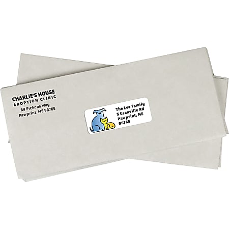 MACO® White Laser/Ink Jet Address Labels, ML-3000, Permanent Adhesive, 1