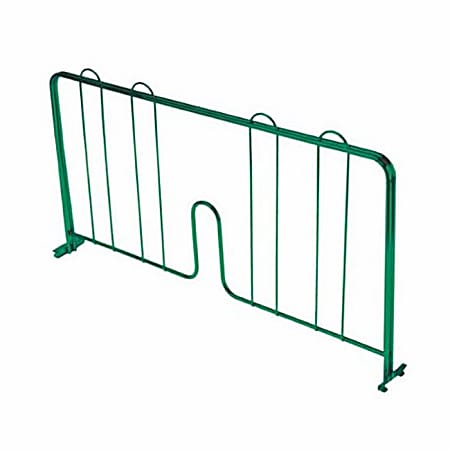 Thunder Group Pressure Fit Wire Shelf Divider For 24" Epoxy Shelves, 8" x 24", Green