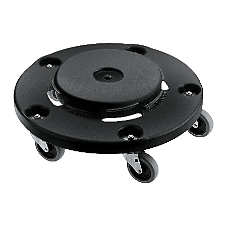 Rubbermaid® Brute® Twist-On/Off Round Dolly, Black