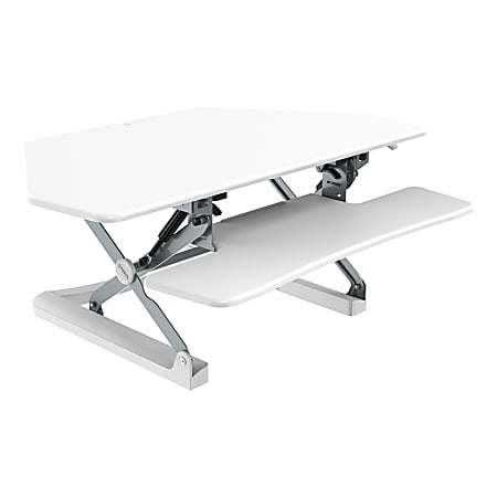 FlexiSpot Classic Series M4 41 W Corner Sit Stand Desk Converter White Office Depot