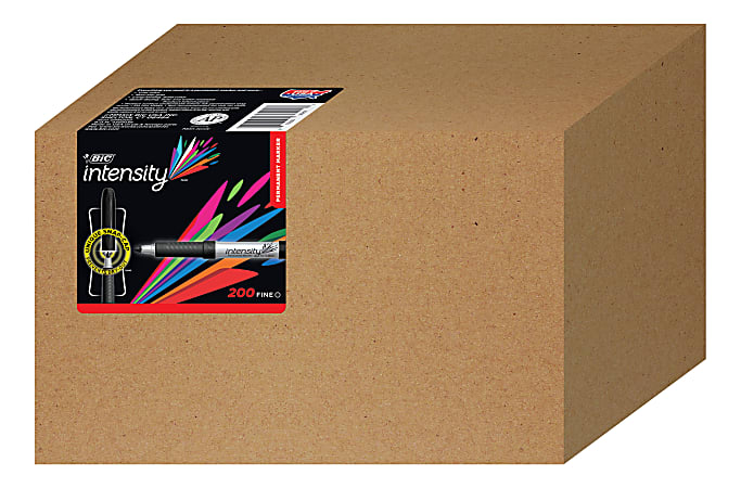 BIC Intensity Fineliner Marker Pens Fine Point 0.4 mm Black Barrel Assorted  Ink Colors Pack Of 20 Pens - Office Depot