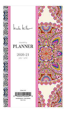 Blue Sky™ Nicole Miller 18-Month Academic Planner, 3-5/8" x 6-1/8", Multicolor, July 2020 to June 2021, 120086