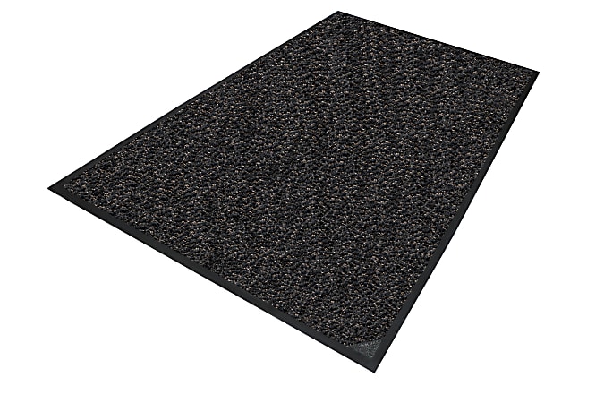 M+A Matting MicroLuxx Floor Mat, 59” x 35”, Universal, Brown/Black