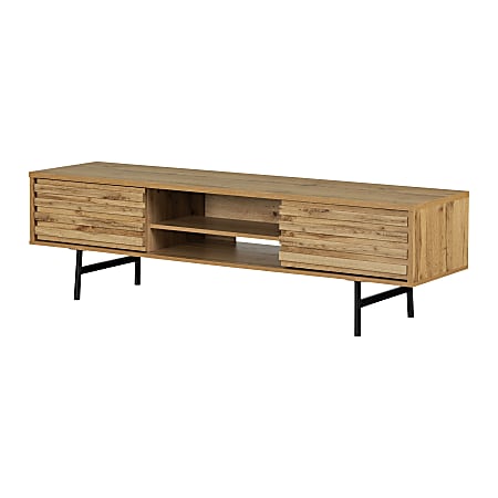 South Shore Mezzy TV Stand With Drawers, 20”H x 69-1/4”W x 18-1/4”D, Nordik Oak