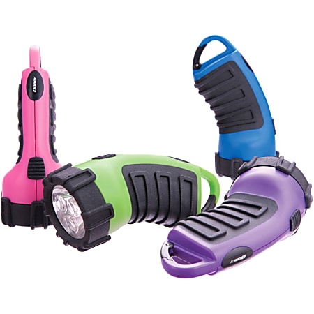 Dorcy Carabineer 3-Bulb LED Flashlight, Assorted Colors