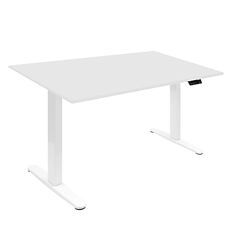 Mount-It! Dual Motor Electric 55"W Adjustable Height Standing Desk, White