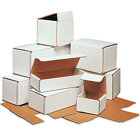 Partners Brand White Corrugated Mailers, 9" x 3" x 3", Pack Of 50