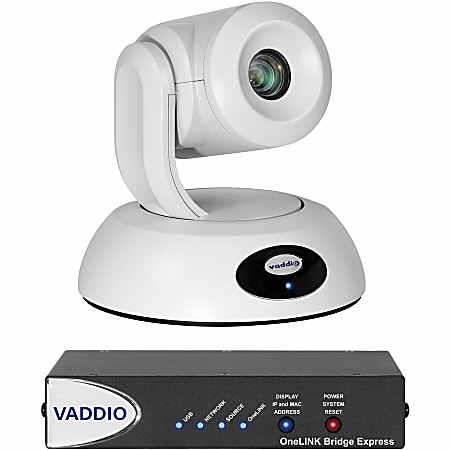 Vaddio RoboSHOT® Elite Video Conferencing Camera, 6.94"H x 7.05"W x 6.75"D, White