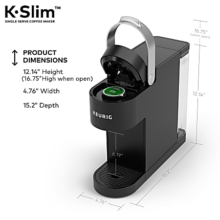 Keurig K Slim Single Serve Coffee Maker Black Office Depot