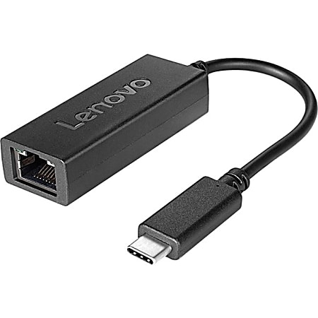 Lenovo USB-C to Ethernet Adapter - Network adapter - USB-C - Gigabit Ethernet x 1 - black -  - 4X90S91831