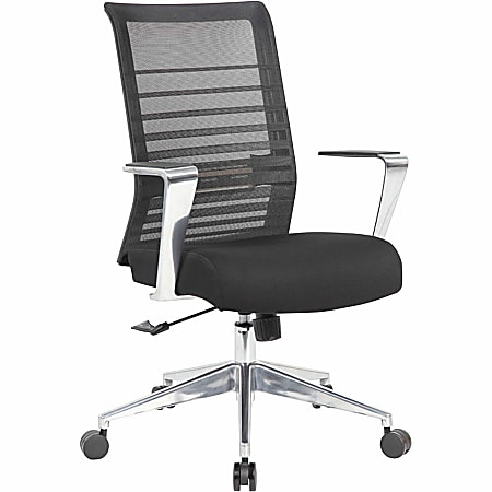 Lorell Horizontal Mesh High-Back Conference Chair - Black Fabric, Molded Foam Seat - Mesh Back - High Back - 1 Each