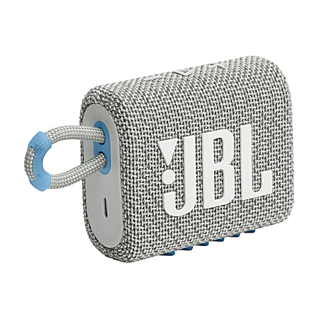 JBL GO 3 Eco 4.2 W Wireless Ultra-Portable Waterproof Speaker, 100% Recycled, White