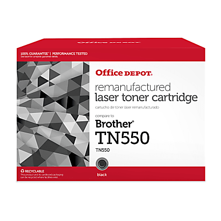 Office Depot® Brand ODTN550 Remanufactured Black Toner Cartridge Replacement For Brother® TN-550