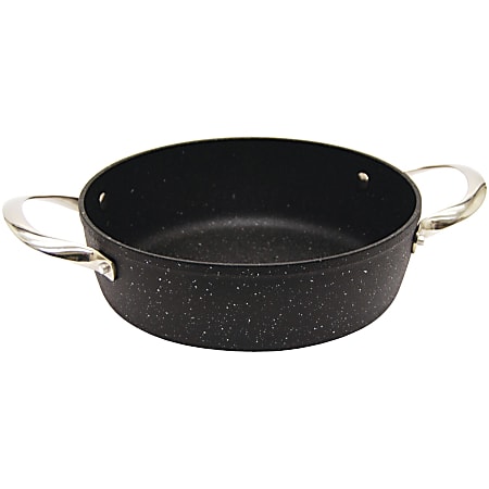 Starfrit The Rock Oven/Bakeware with Stainless Steel Handles (8" x 1.5" , Round) - - Cast Stainless Steel Handle, Aluminum Base - Braising, Baking, Serving, Browning, Broiling - Dishwasher Safe - Oven Safe - Rock