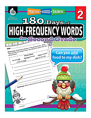 Shell Education 180 Days Of High-Frequency Words, Grade 2