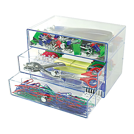  Whitmor 6-Section Clear Drawer Organizer - Office