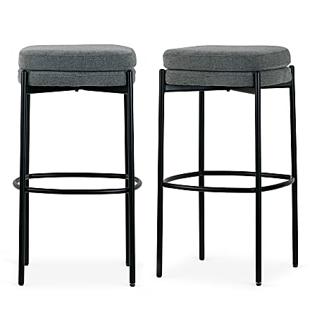 Black fabric bar stools shop