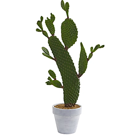 Nearly Natural Cactus 27”H Artificial Plant, 27”H x 11”W x 6”D, Green