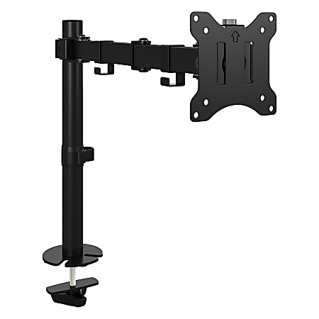 Bush® Business Furniture Adjustable Monitor Arm, Satin Black, Standard Delivery