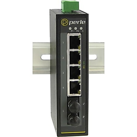 Perle IDS-105F-S2ST40-XT - Industrial Ethernet Switch - 5 Ports - 100Base-TX, 100Base-LX - 2 Layer Supported - Wall Mountable, Rail-mountable, Panel-mountable - 5 Year Limited Warranty