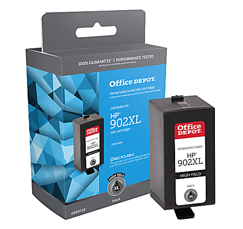Office Depot® Brand Remanufactured High-Yield Black Ink Cartridge Replacement For HP 902XL, OD902XLBN