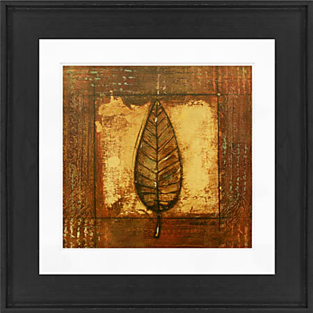 Timeless Frames Alexis Framed Botanical Artwork, 12" x 12", Black, Autumn Leaf IV