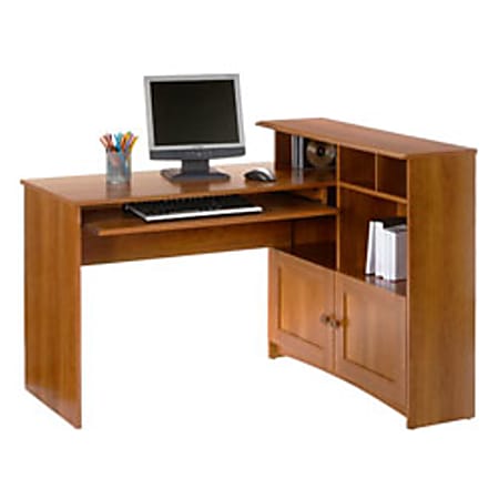Sauder® New Traditional Corner Desk, 38 3/16"H x 38 11/32"W x 47 15/32"D, American Cherry