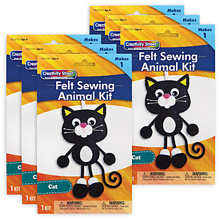 Creativity Street Felt Sewing Animal Kits, 10-1/4” x