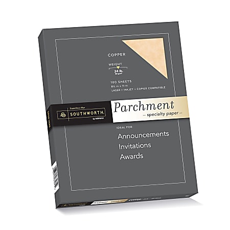 Southworth® Parchment Specialty Paper, 8 1/2" x 11", 24 Lb, Copper, Pack Of 100
