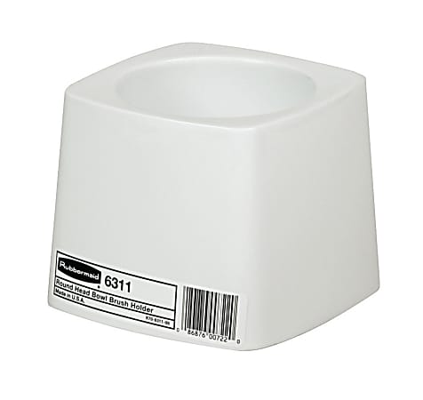 Rubbermaid Commercial-Grade Toilet Bowl Brush Holder, 5" Diameter, White