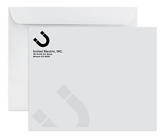 Gummed Seal, White Wove Open Side Catalog Mailing Envelopes, Black Ink, Custom 10" x 13", Box Of 500