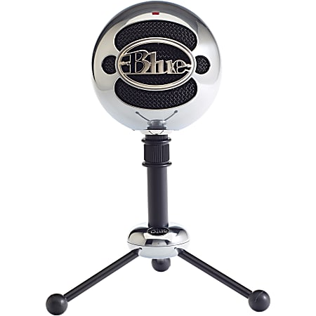 Blue Snowball USB Microphone - Brushed Aluminum - 2 capsule design - Mac and PC compatible - USB - 3 pickup options - 40Hz - 18kHz