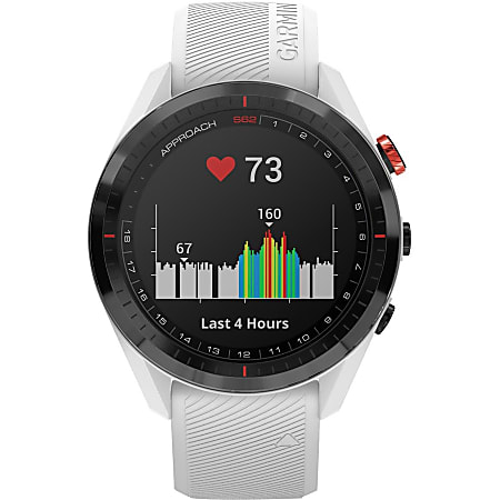 Garmin Approach S62 GPS Watch White Band Ceramic Glass Bezel