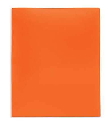 Office Depot® Brand 2-Pocket Poly Folder, Letter Size, Orange