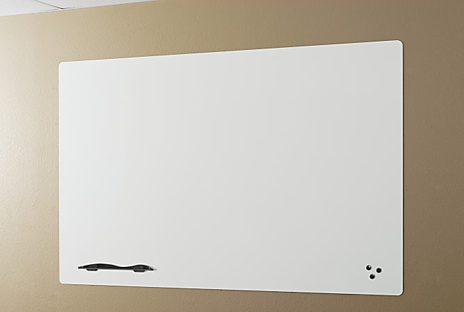 Best-Rite® Elemental Magnetic Dry-Erase White Board, Porcelain Steel, 24"H x 36"W, Frameless
