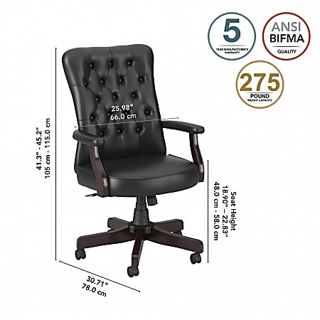 Standard office on sale chair seat height